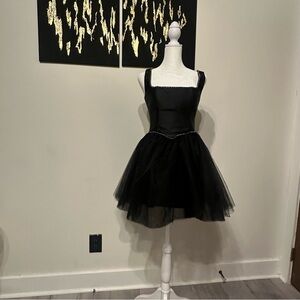Sugar Thrillz Polished Pirouette Black Dress XXS NWT